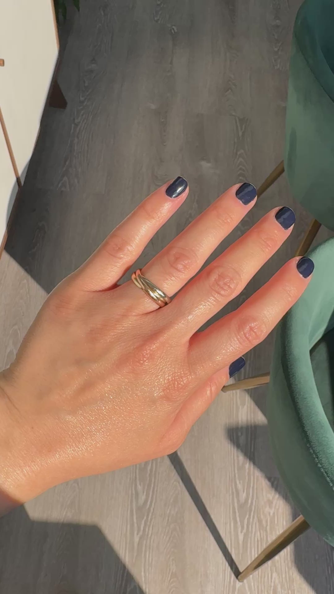 Vintage Estate Tiffany and Co 14K Tri Gold Rolling Ring Band - Size 6 3/4