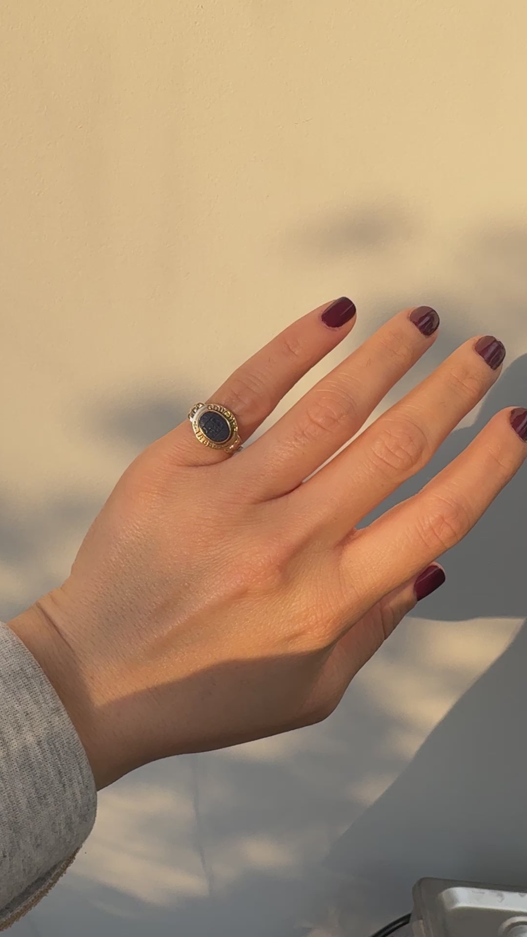 Antique Victorian 14K Yellow Gold Goucher College Engraved Class Ring