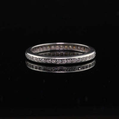 Antique Art Deco Platinum & Diamond Eternity Band - The Antique Parlour