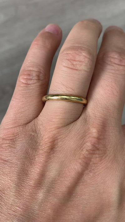 Vintage Estate Cartier 18K Yellow Gold Solid Wedding Band