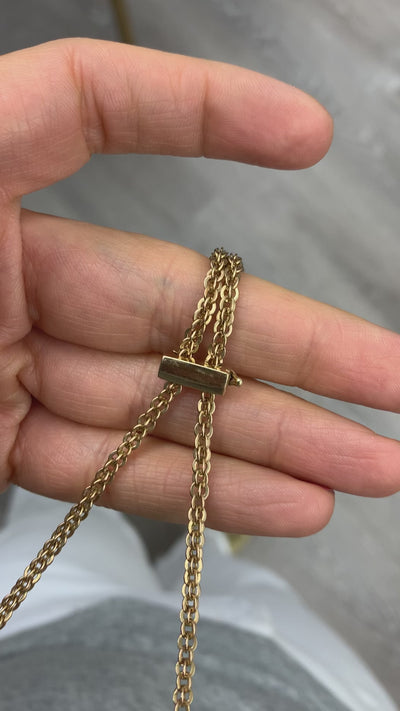 Antique Victorian 14K Yellow Gold Cable Link Chain Necklace - 67 Inches