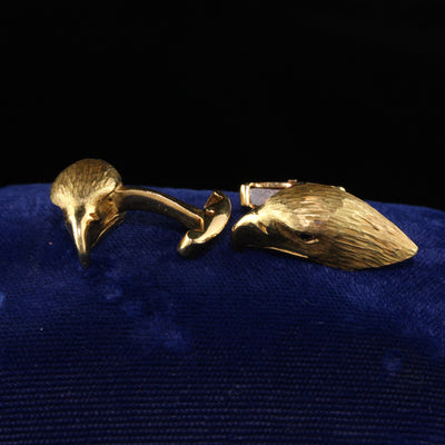 Deacon and Francis Vintage Estate 18K Yellow Gold Eagle Cufflinks