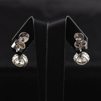 RESERVED - Payment 1 of 2 - Antique Art Deco Platinum Old European Diamond Diamond Drop Earrings
