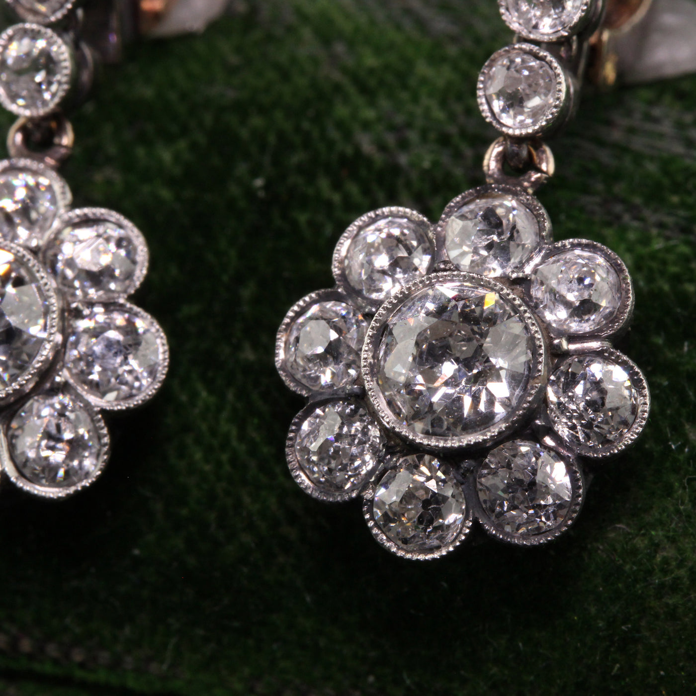 Vintage 3.46Ct Diamond and Cultured Pearl Platinum Earrings Circa 1950 |  eBay