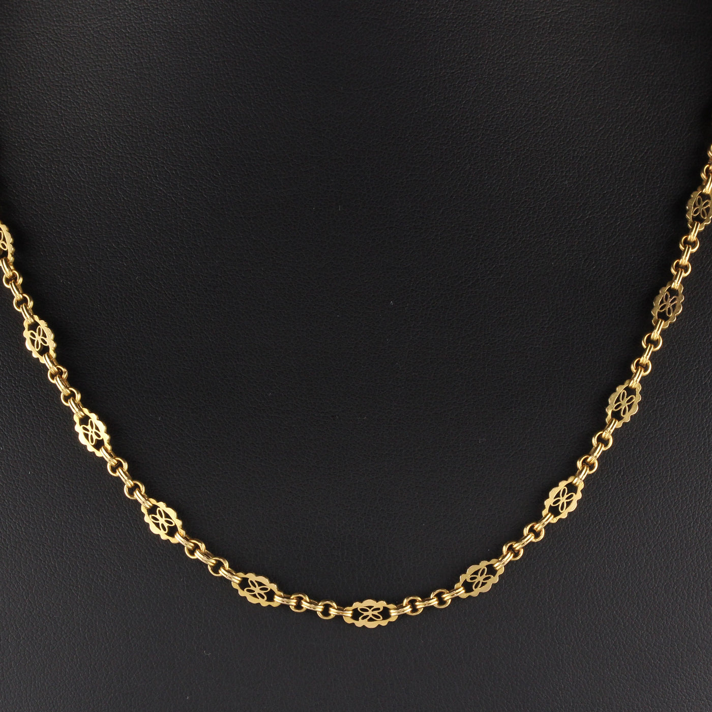 Victorian 20K Yellow Gold Necklace Chain