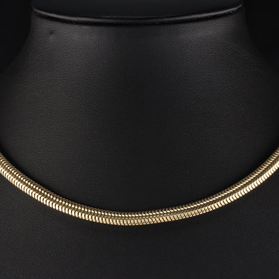 Vintage 14K Yellow Gold Snake Chain - Size 5.35 mm