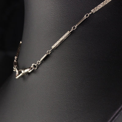 Antique Art Deco 14K White Gold Intricate Link Chain - 13 inches