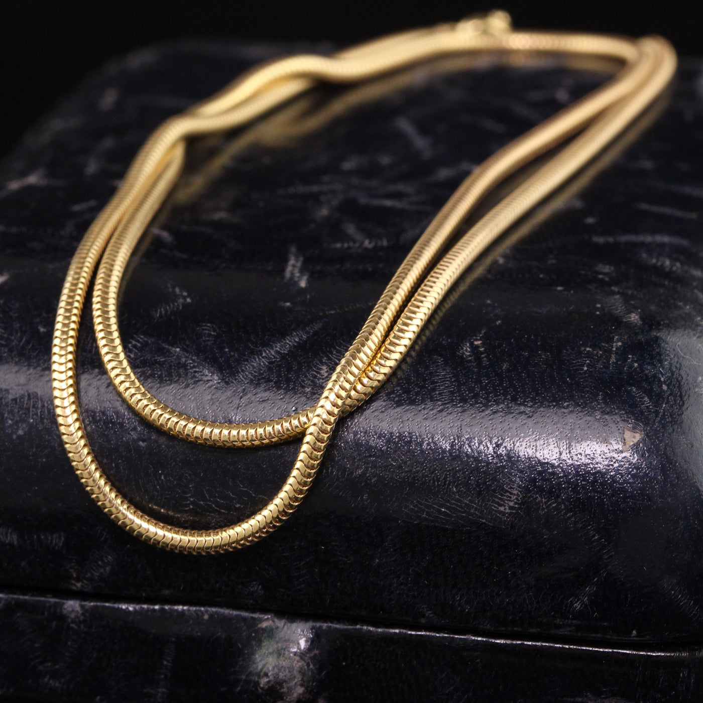 Vintage Estate 14K Yellow Gold Snake Chain - 16 inches