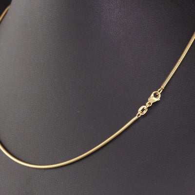 Vintage Estate 14K Yellow Gold Snake Chain - 16 inches