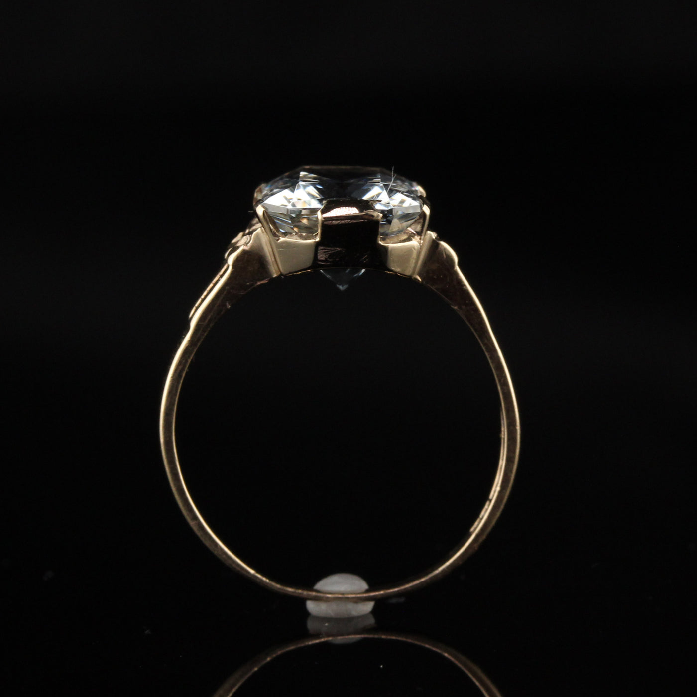 Antique Victorian 10K Yellow Gold Cocktail Ring