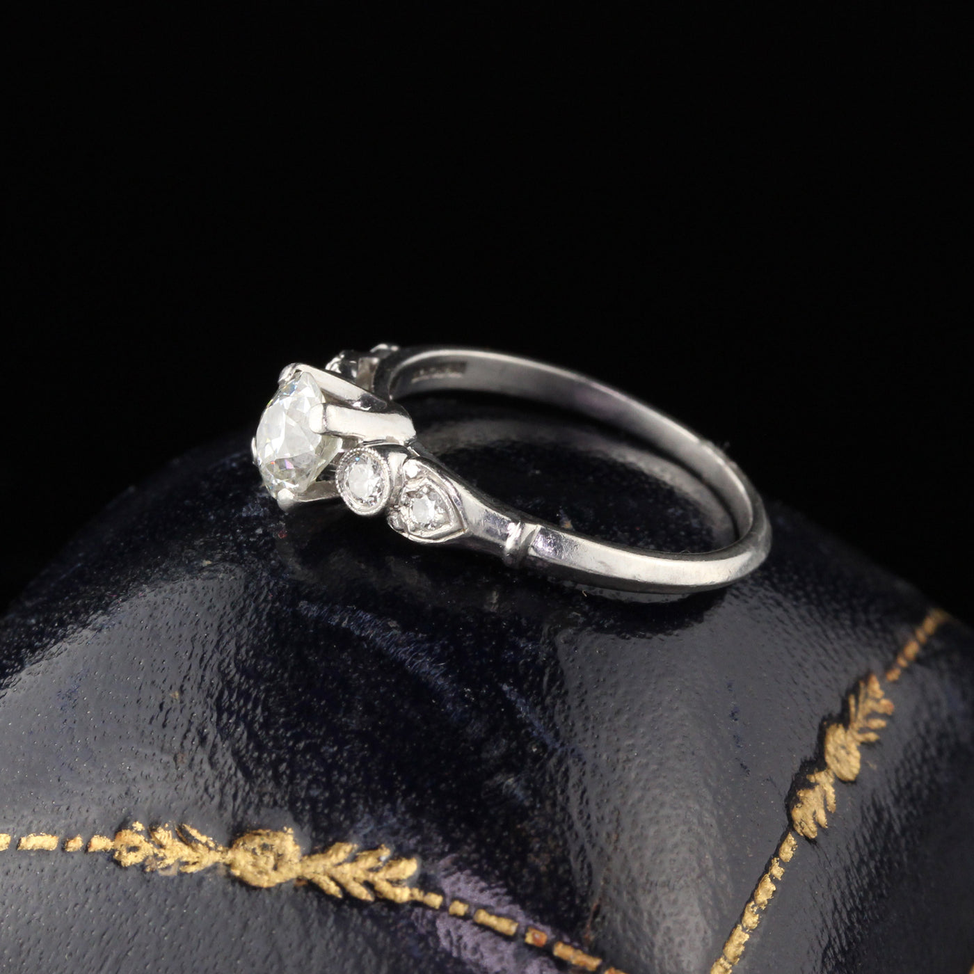 Antique Art Deco Platinum Diamond Engagement Ring