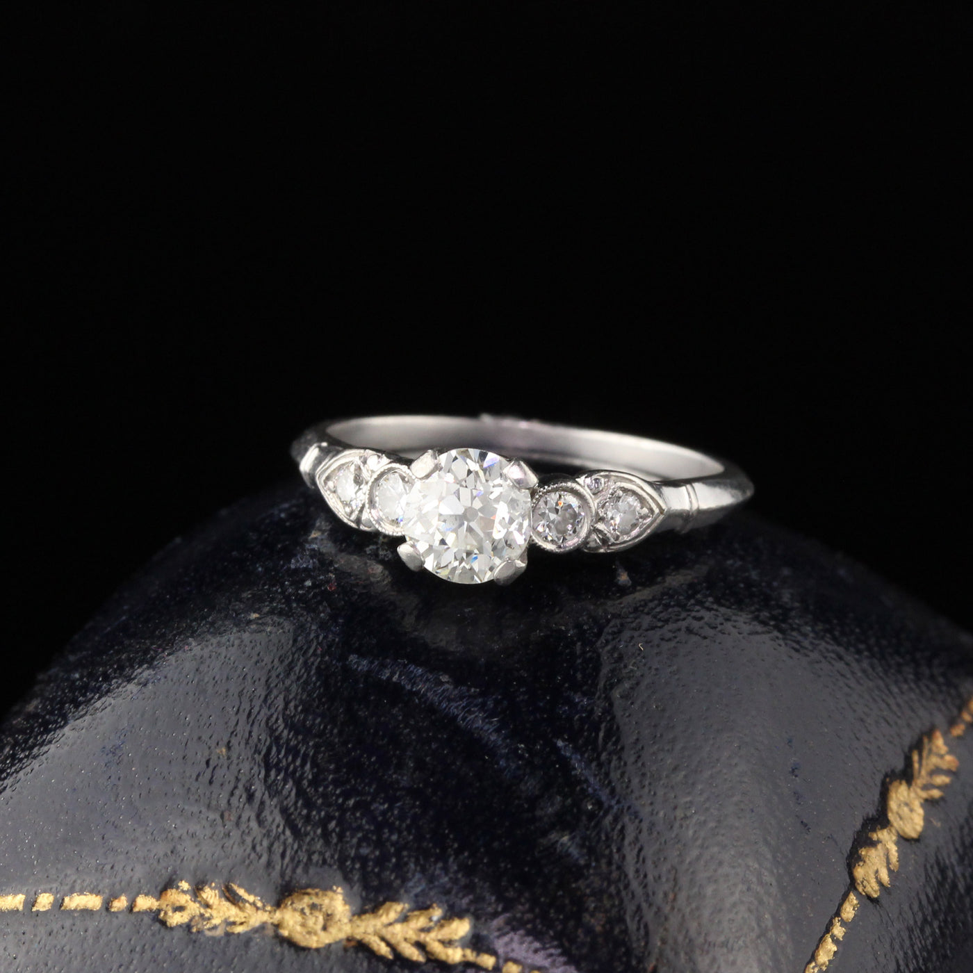 Antique Art Deco Platinum Diamond Engagement Ring