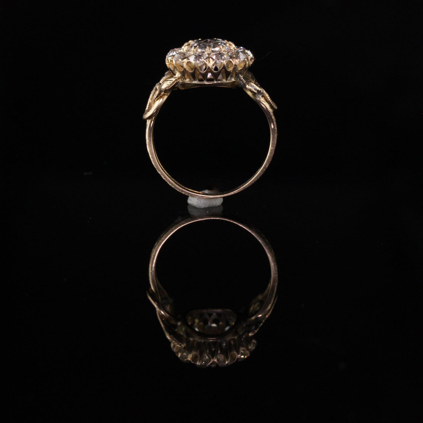 RESERVED - Antique Victorian 18K Yellow Gold Rose Cut Diamond Engagement Ring