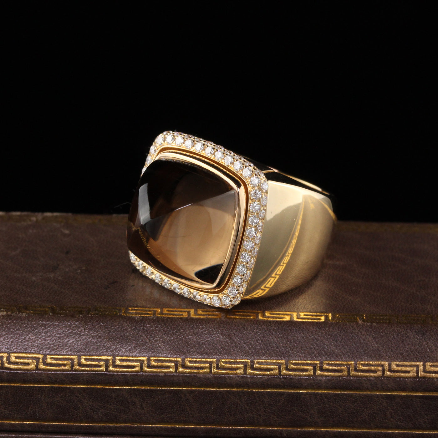 Simon & Igal 18K Yellow Gold Diamond Interchangeable Multicolored Gemstones  Ring