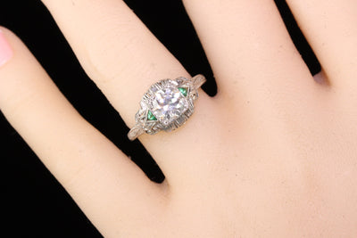 RESERVED - Layaway 2 of 3 - Antique Art Deco Platinum Old European Diamond Engagement Ring