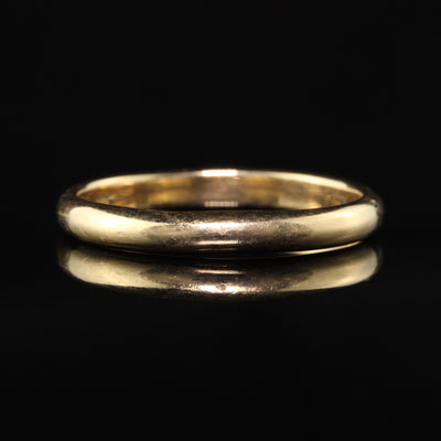 Vintage Estate Cartier 18K Yellow Gold Solid Wedding Band