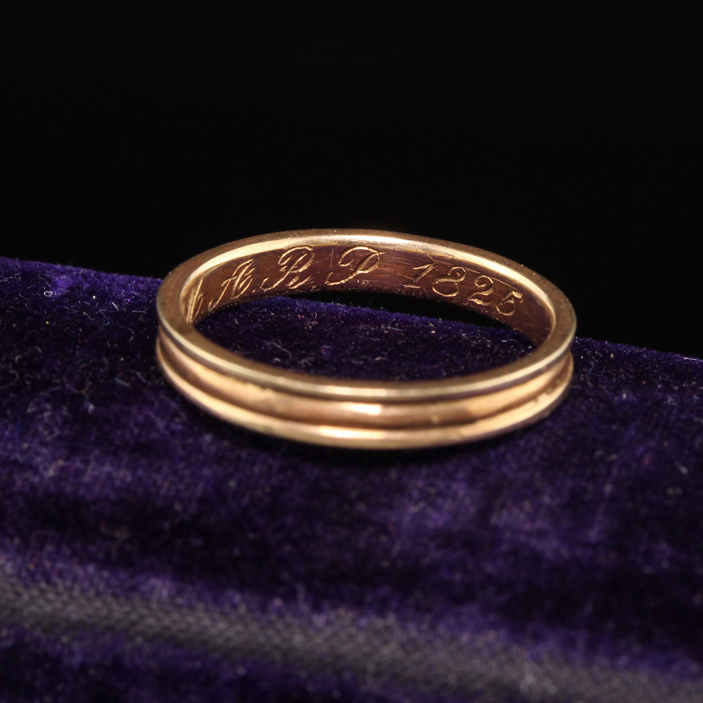 RESERVED - Layaway 1 of 5 - 30% deposit - Antique Victorian 14K Yellow Gold Engraved Wedding Band - Size 6