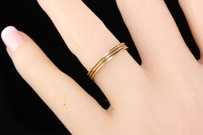 RESERVED - Layaway 4 of 5 - Antique Victorian 14K Yellow Gold Engraved Wedding Band - Size 6