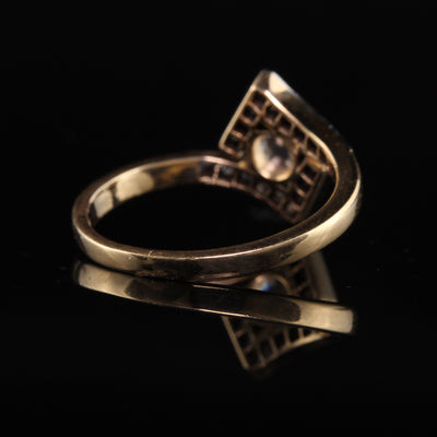 Antique Victorian 18K Yellow Gold Platinum Top Rose Cut Diamond Ring