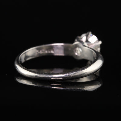 Antique Art Deco Tiffany and Co Platinum Old European Diamond Engagement Ring