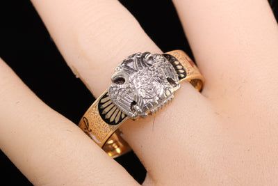 Antique Victorian 14K Yellow Gold Masonic 32nd Degree Order Ring