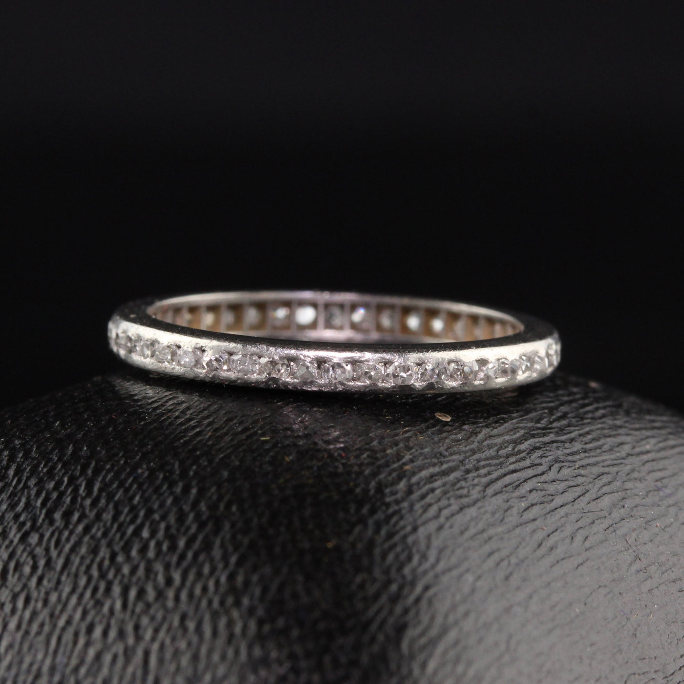 Antique Art Deco Platinum Single Cut Diamond Eternity Band