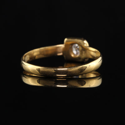 Antique Victorian 22K Yellow Gold Old Mine Diamond Ring