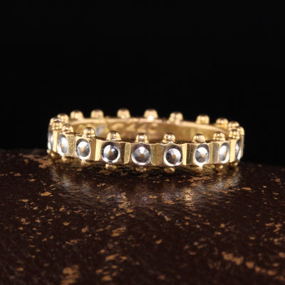 RESERVED - Layaway 2 of 3 - Vintage Estate 22K Yellow Gold Bead Engraved Wedding Band - Size 5 3/4