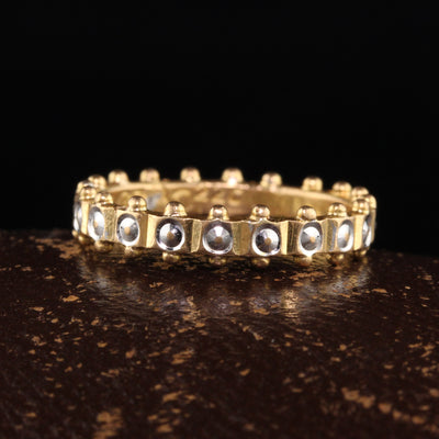 RESERVED - Layaway 1 of 3 - Vintage Estate 22K Yellow Gold Bead Engraved Wedding Band - Size 5 3/4