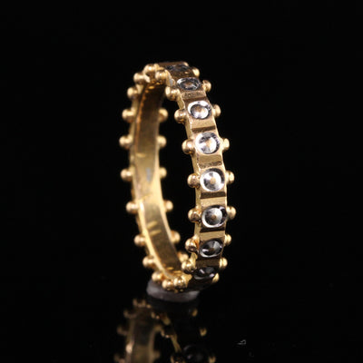 RESERVED - Layaway 2 of 3 - Vintage Estate 22K Yellow Gold Bead Engraved Wedding Band - Size 5 3/4