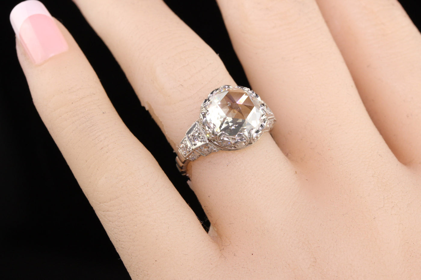 Custom Geometric Rose Cut Diamond Ring in Gold - Gardens of the Sun |  Ethical Jewelry