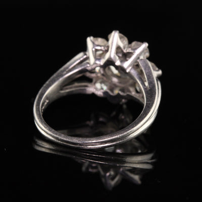 Antique HW Beattie and Sons Art Deco Platinum Old Mine Diamond Engagement Ring
