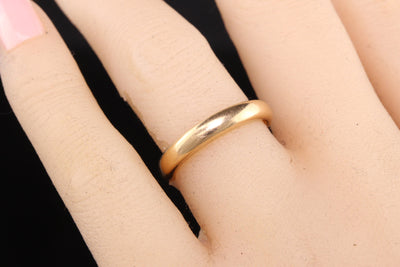 Antique Victorian 14K Yellow Gold Classic Wedding Band - Size 6 1/2