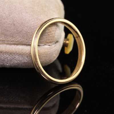 Antique Art Deco 14K Yellow Gold Classic Engraved Wedding Band