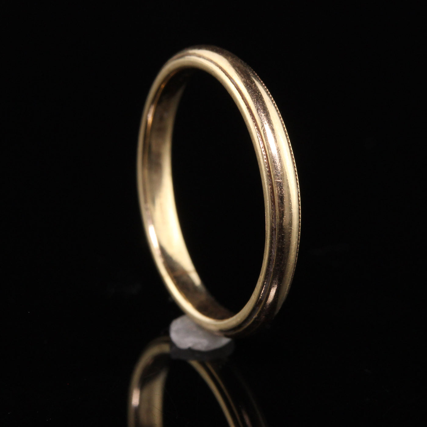 Antique Art Deco 14K Yellow Gold Classic Engraved Wedding Band