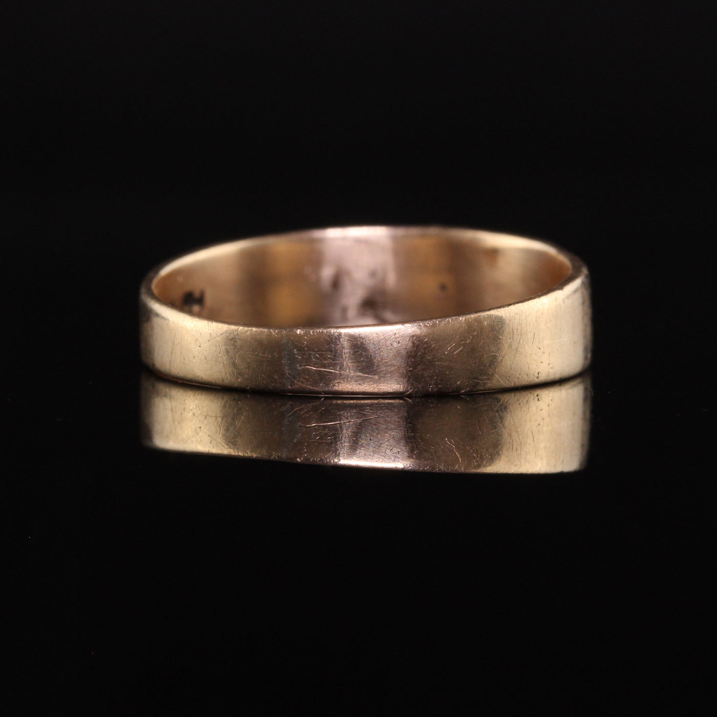 Antique Victorian 10K Yellow Gold Rose Cut Diamond Three Stone Ring
