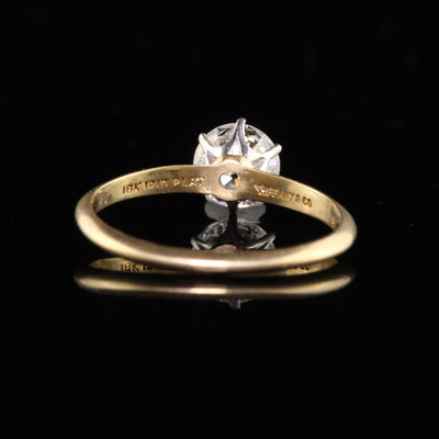 Antique Art Deco Tiffany and Co 18K Old European Diamond Engagement Ring - GIA