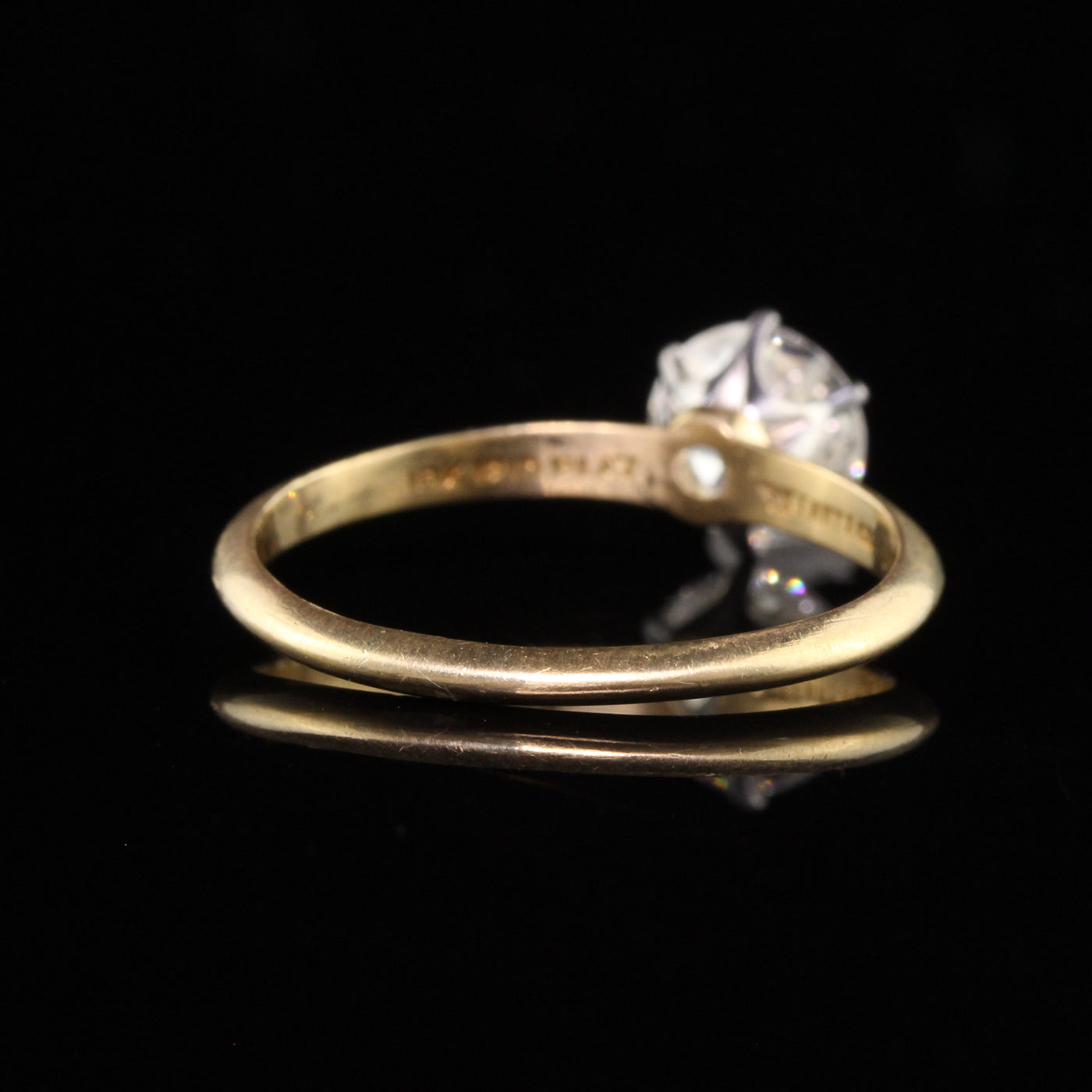 Antique Art Deco Tiffany and Co 18K Old European Diamond Engagement Ring - GIA